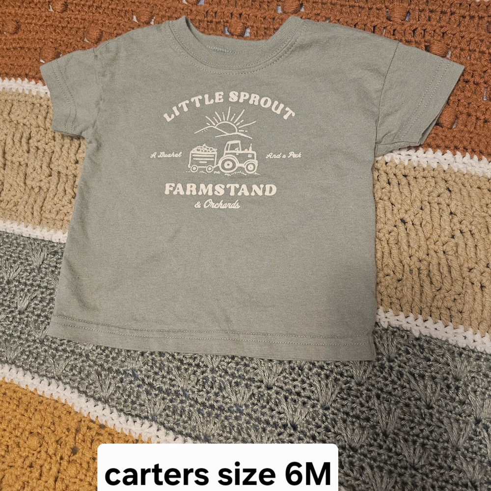 Carter's Green Short Sleeve Tee Little Sprout Design